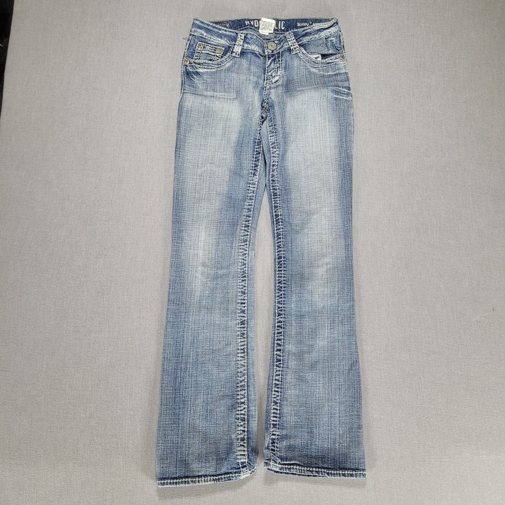 Hydraulic Bailey Jeans Womens 7/8 Almost Boot Cut Embroidered Butt Pockets